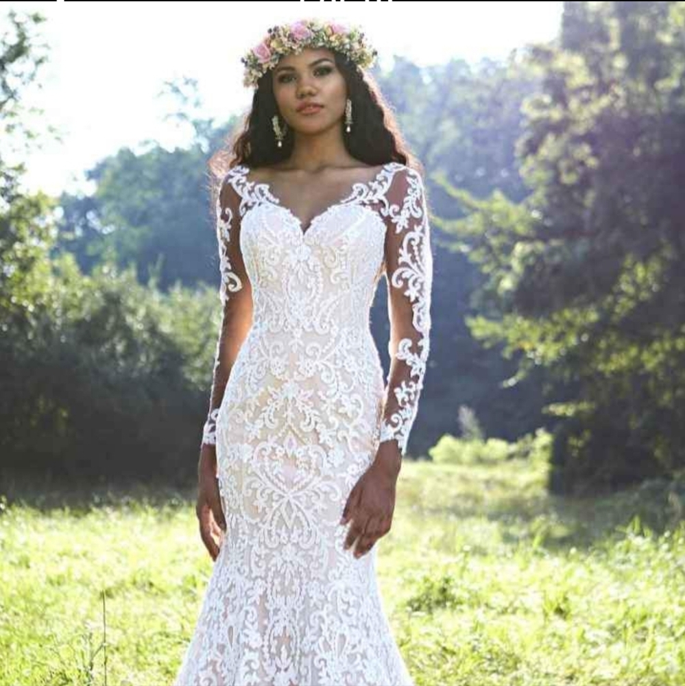 Ashley and Justin Ivory Mermaid Dress